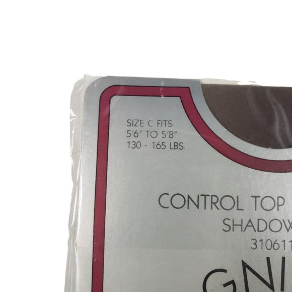 LOT OF 3 Vtg NEW Magninique Pale Taupe Pantyhose Sz C Control Top Shadow Toe NOS - Picture 6 of 9
